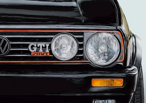 Lienzo HD Coche Vintage Escandinavo Triad – Arte para Hogar