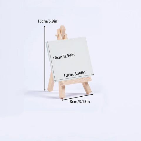 Kit de Pintura en Lienzo con Soportes de Madera