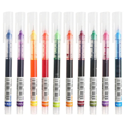 Gel Pens Tipo Aguja – Set 10 unidades | Tinta líquida de alta calidad