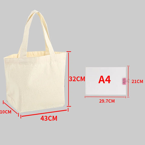 Bolsa de algodón ecológica personalizada – gran capacidad y pintable