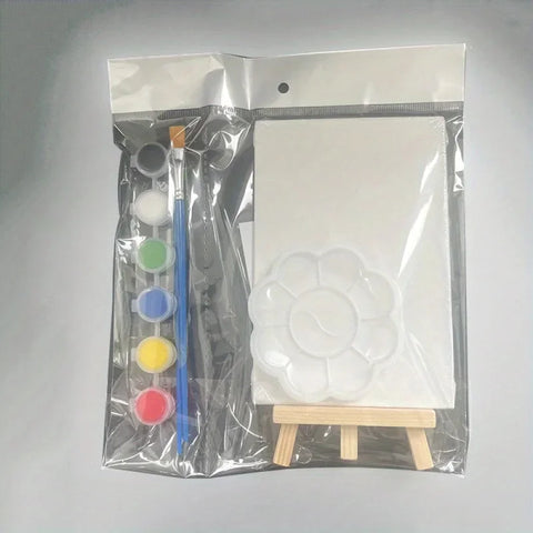 Kit de Pintura en Lienzo con Soportes de Madera