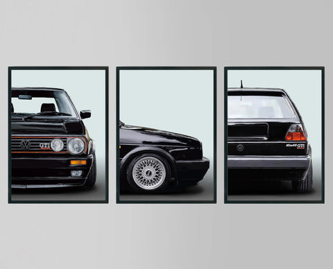 Lienzo HD Coche Vintage Escandinavo Triad – Arte para Hogar