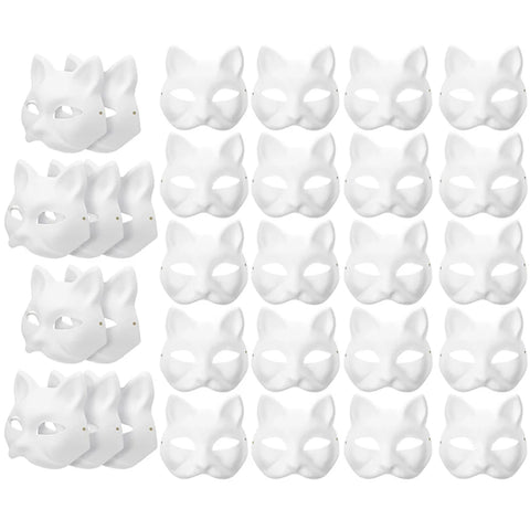 Mascarillas de gato DIY – Pack de 30 sin pintar