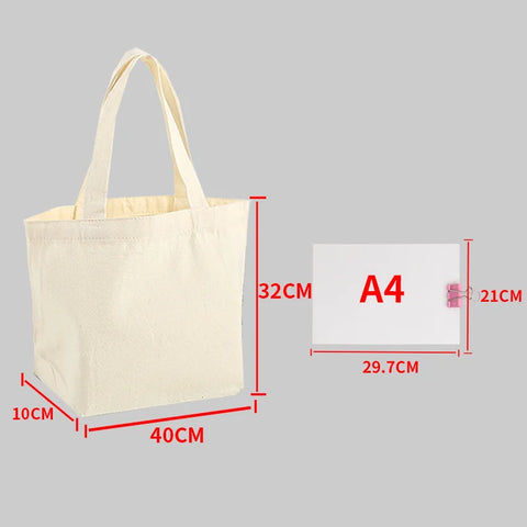 Bolsa de algodón ecológica personalizada – gran capacidad y pintable
