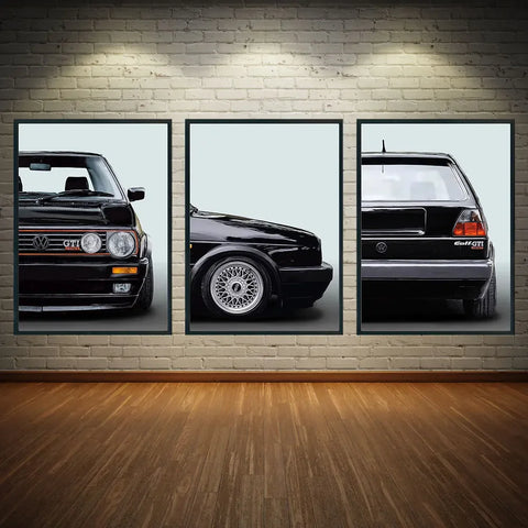 Lienzo HD Coche Vintage Escandinavo Triad – Arte para Hogar