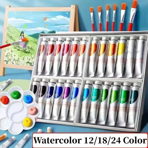 Acuarelas 12/18/24 Colores – Intensos y Fáciles de Mezclar