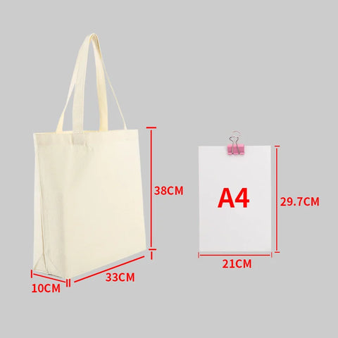 Bolsa de algodón ecológica personalizada – gran capacidad y pintable