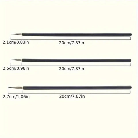 Set pinceles caligrafía estilo chino – cerámica, mezcla tejón/comadreja