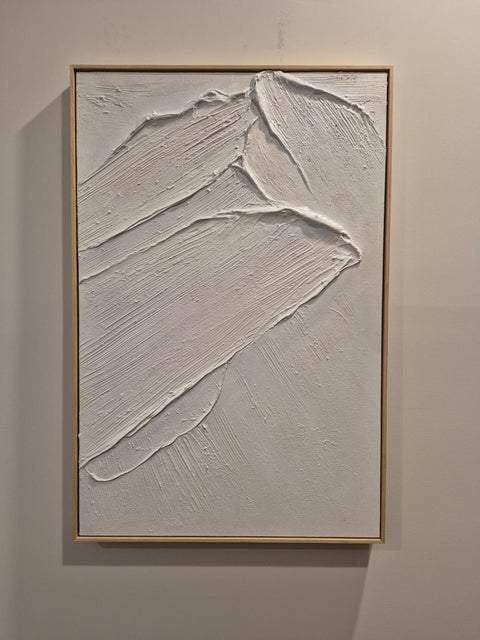 Bruma Abstracta – Relieve Blanco Monocromático